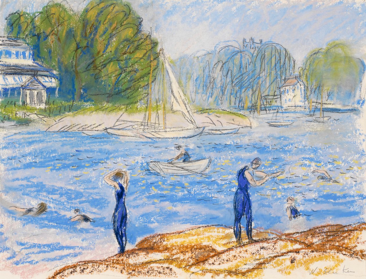 Badgäster, ingenstans av William James Glackens
