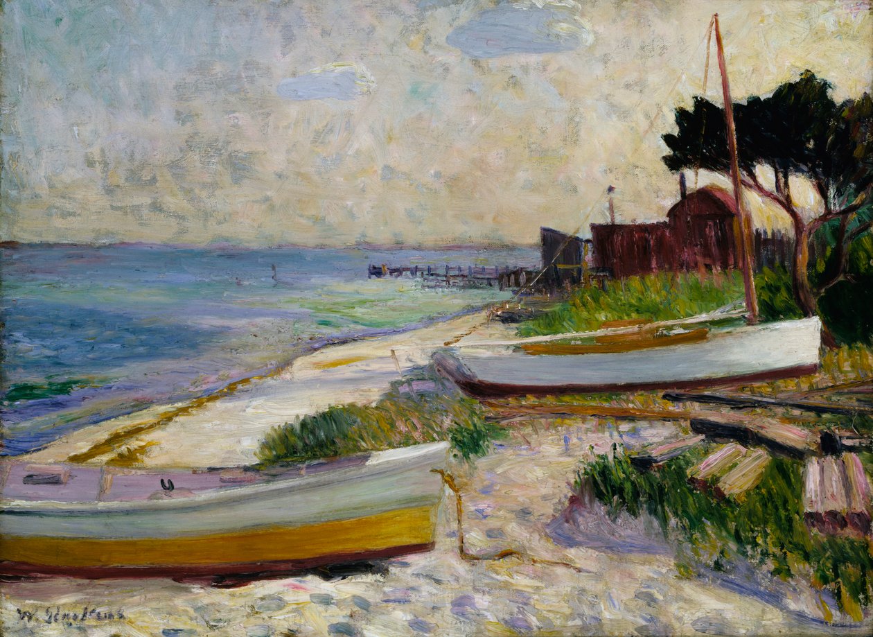 Beach Scene, före 1930. av William James Glackens