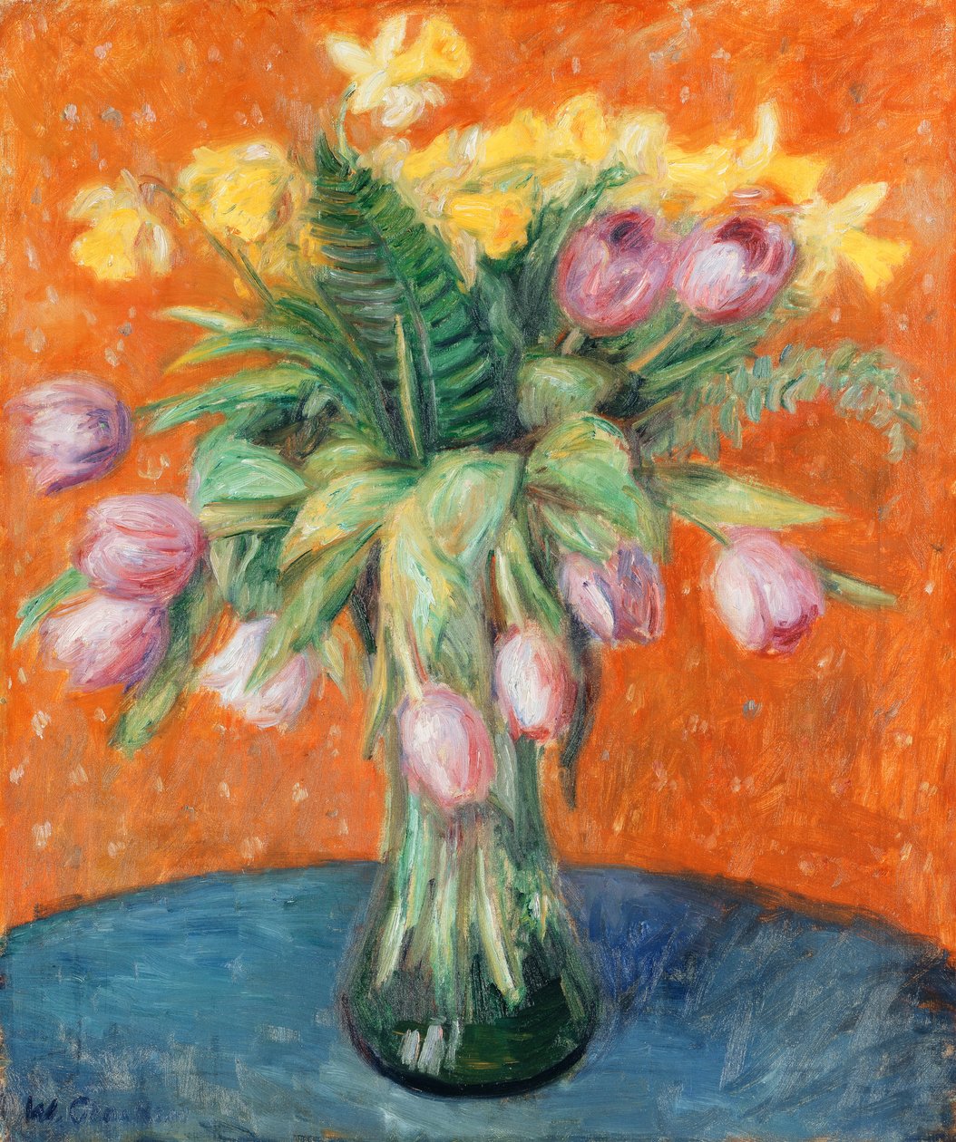 Lavendel tulpaner och jonquils av William James Glackens