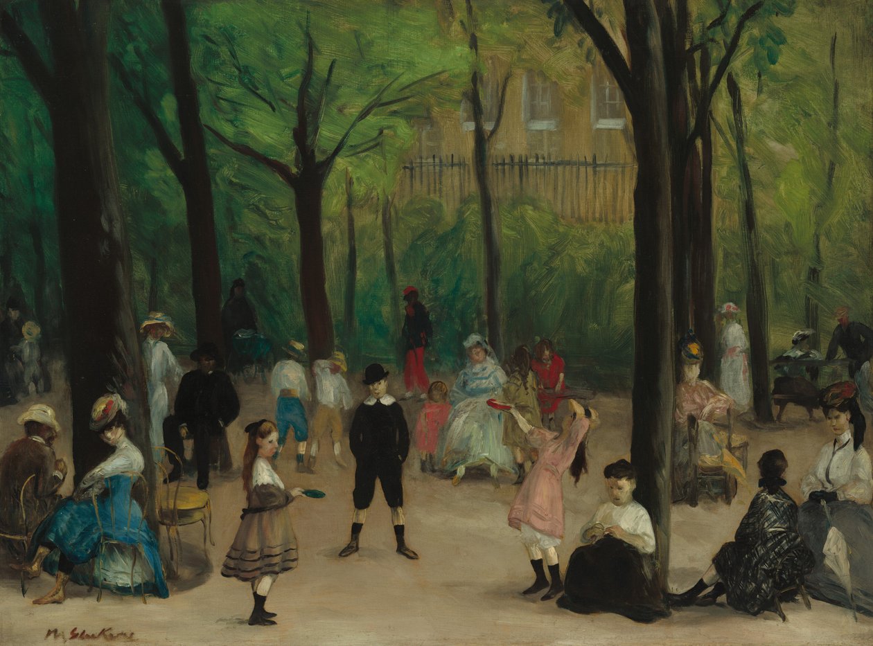 Luxemburgs trädgård, 1906. av William James Glackens