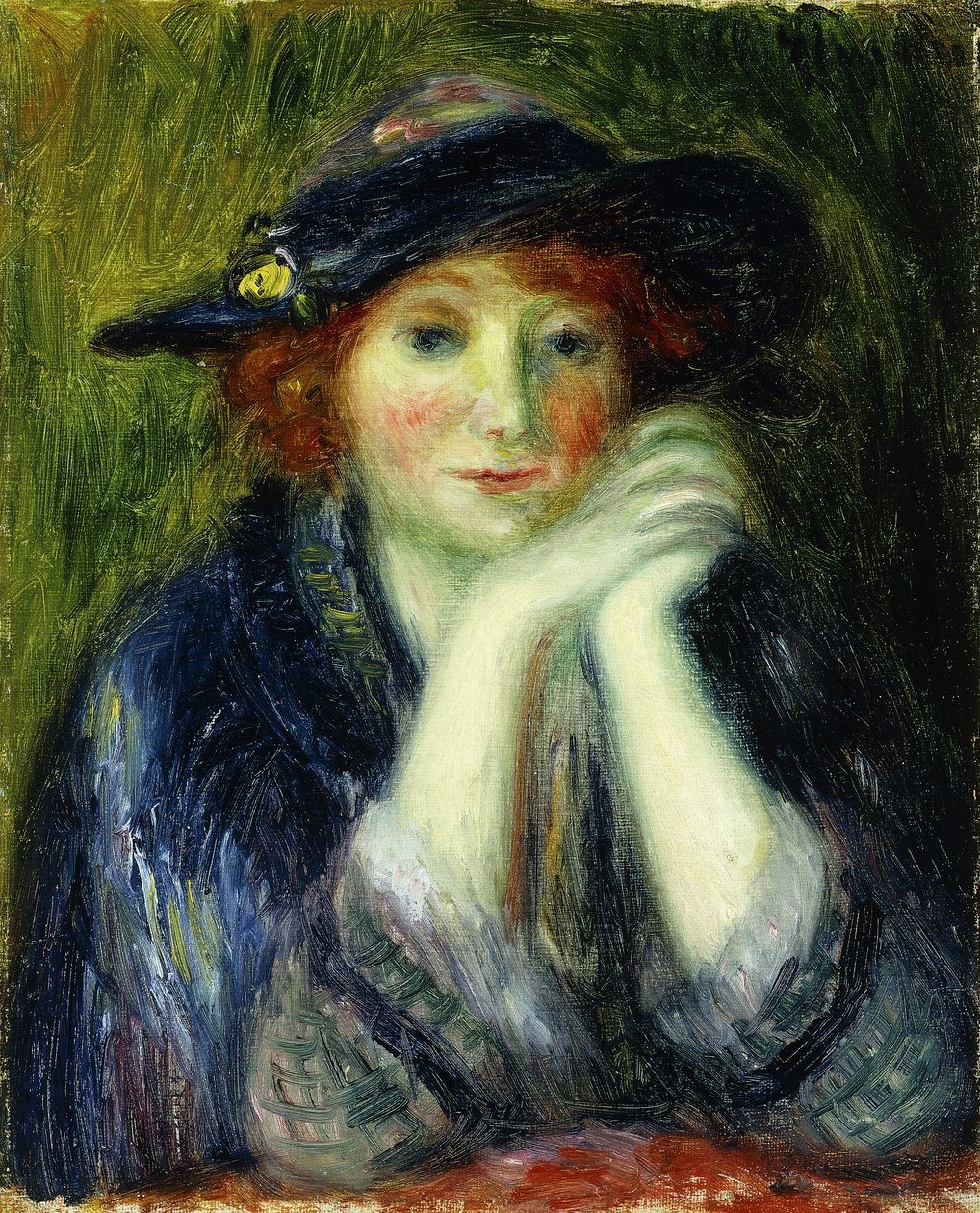 Porträttstudie av en konstnärsmodell av William James Glackens