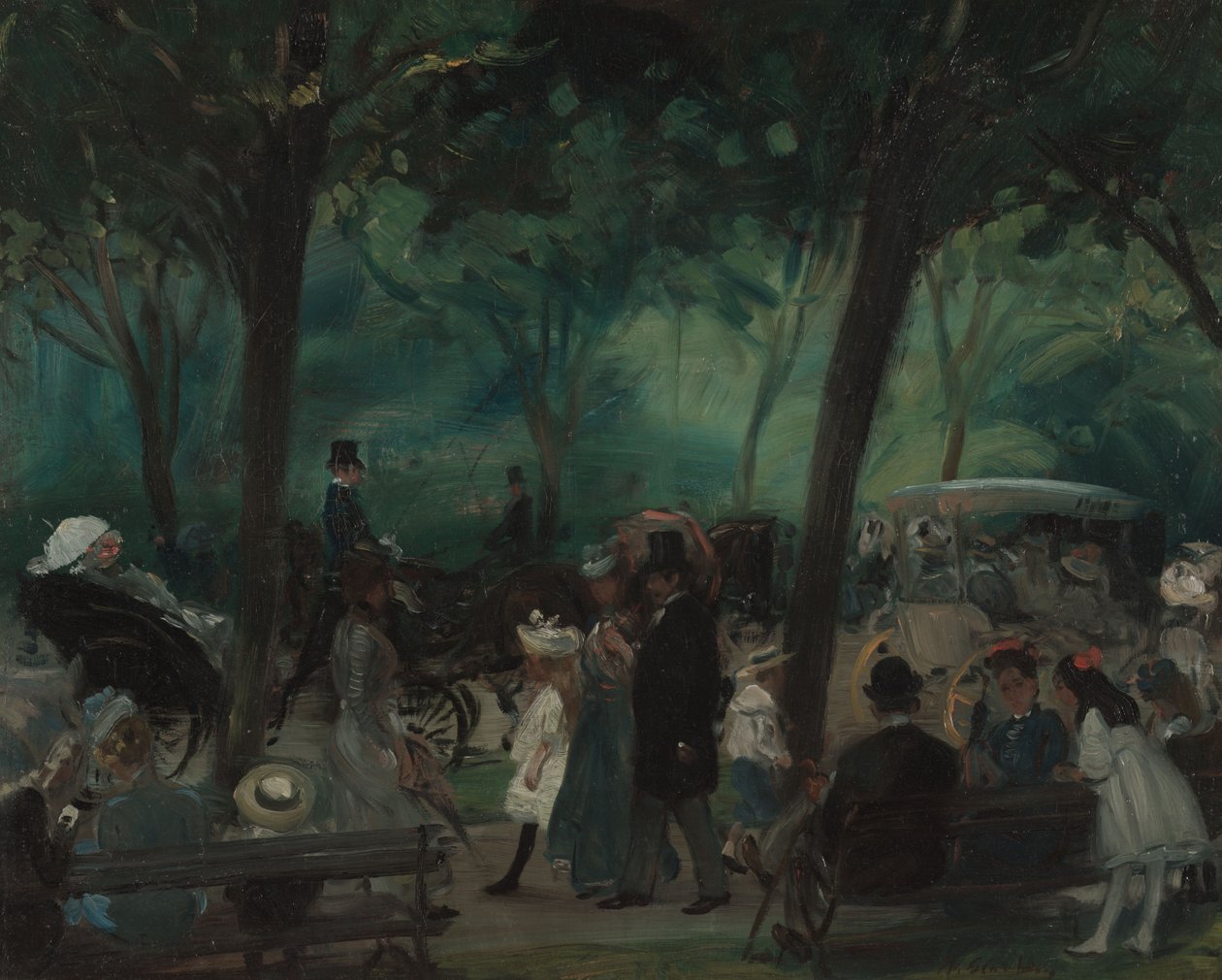 The Drive, Central Park, ca 1905 av William James Glackens