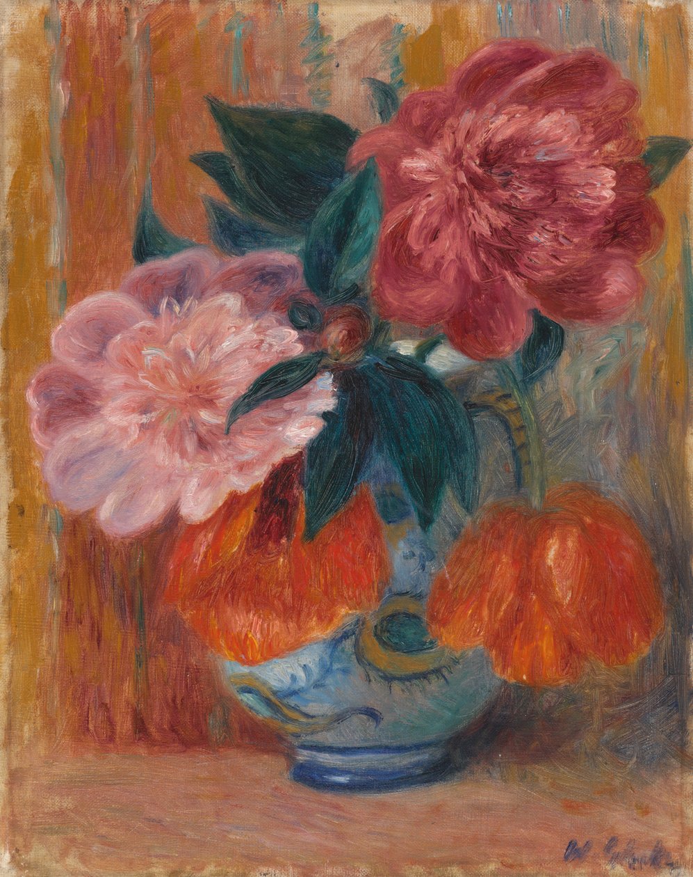 Tulpaner och pioner i Pitcher av William James Glackens