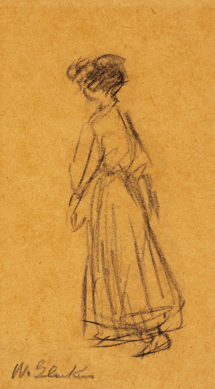 Kvinna som går av William James Glackens