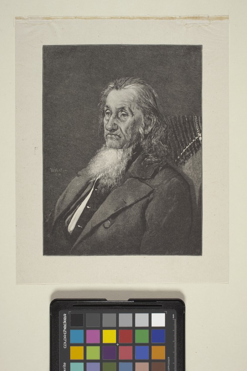 Porträtt av Allan Wardner (bläck, penna, penna) av William James Linton