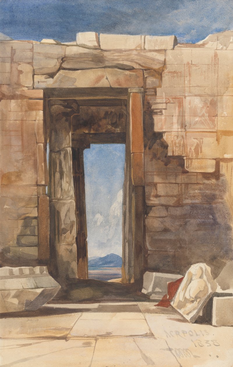 En dörröppning på Akropolis, Aten av William James Muller
