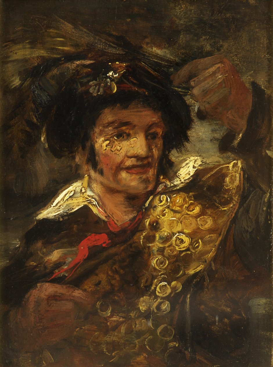 Billy Button - A Bristol Character (olja på panel) av William James Muller