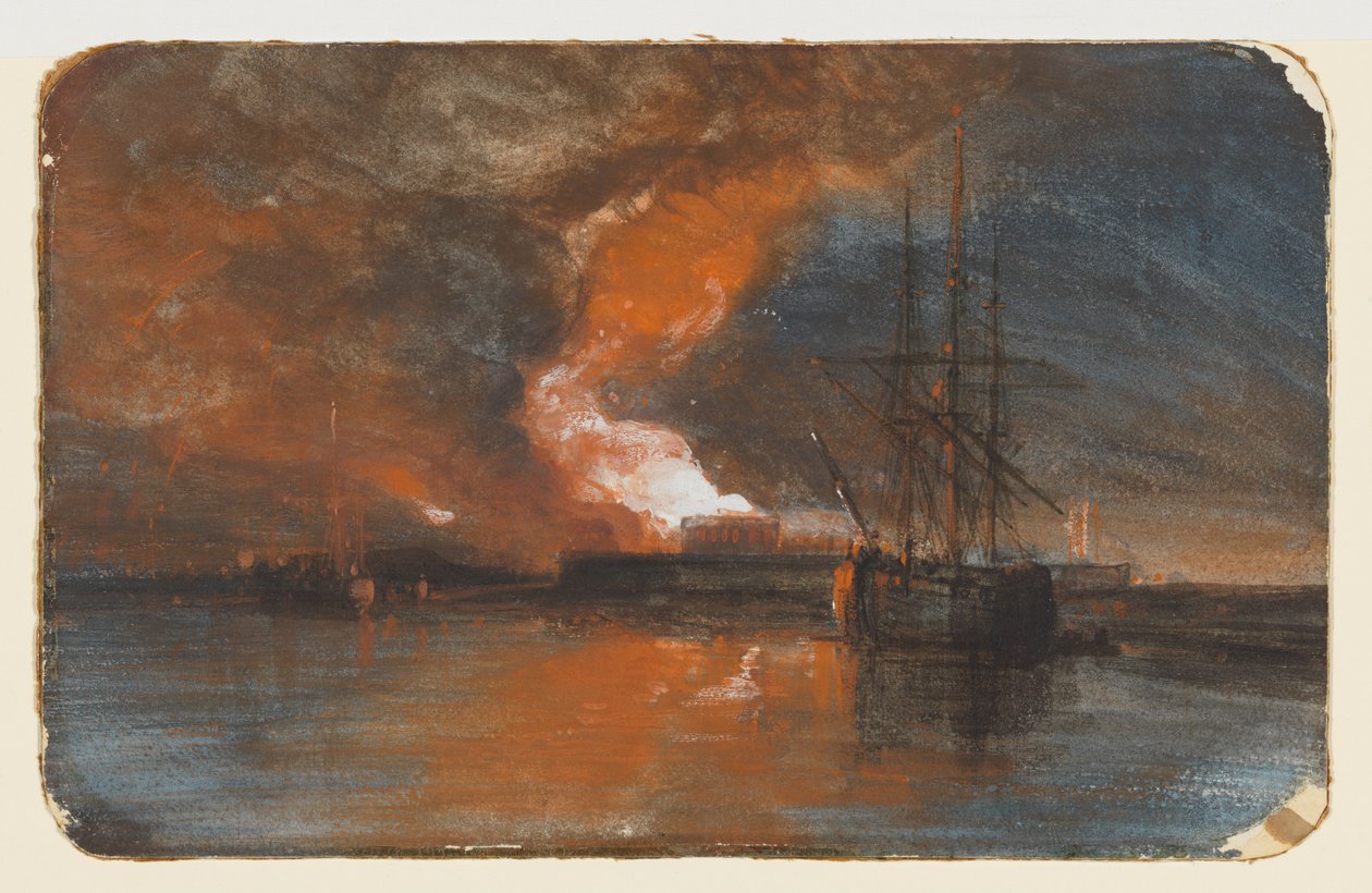 Branden i det nya fängelset i Bristol av William James Muller