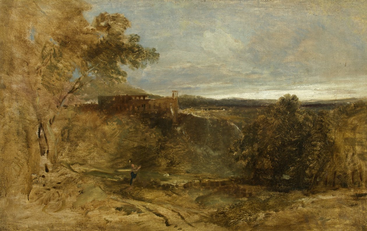 Tivoli - En skitse, ca. 1835 (olie på lærred) swed av William James Muller