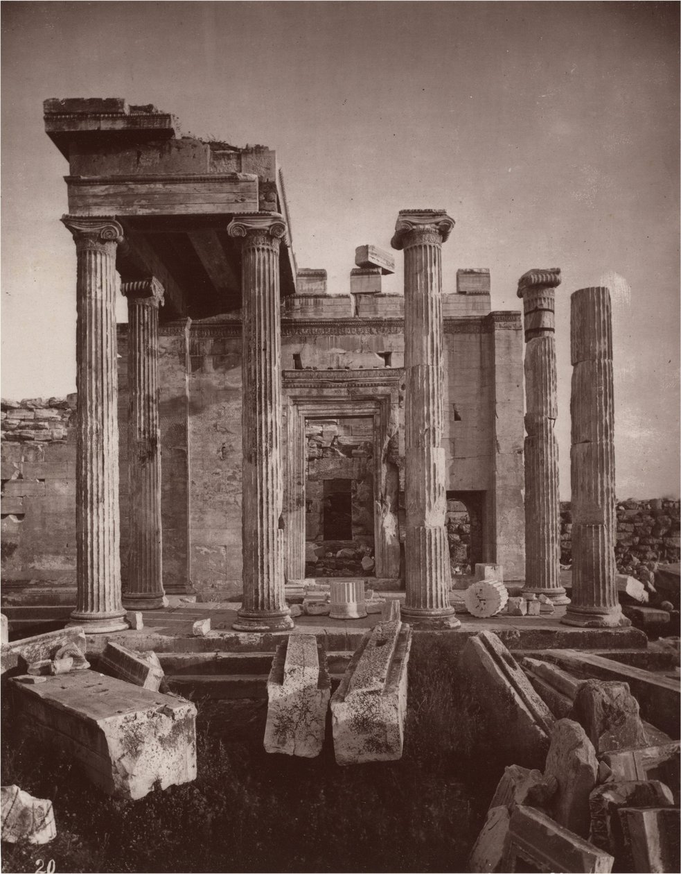 Akropolis i Aten, plåt 20,1869/1870 (foto) av William James Stillman