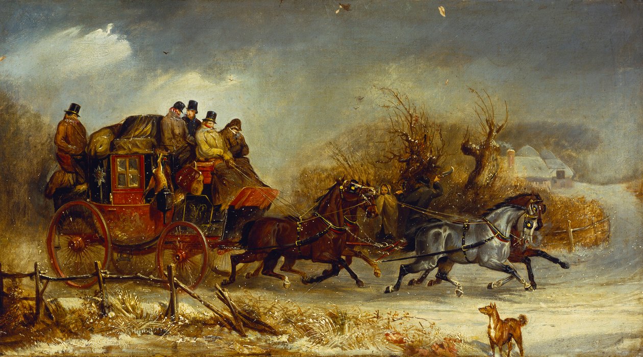 Coachingscen - Genom de fyra årstiderna: Vinter av William Joseph Shayer