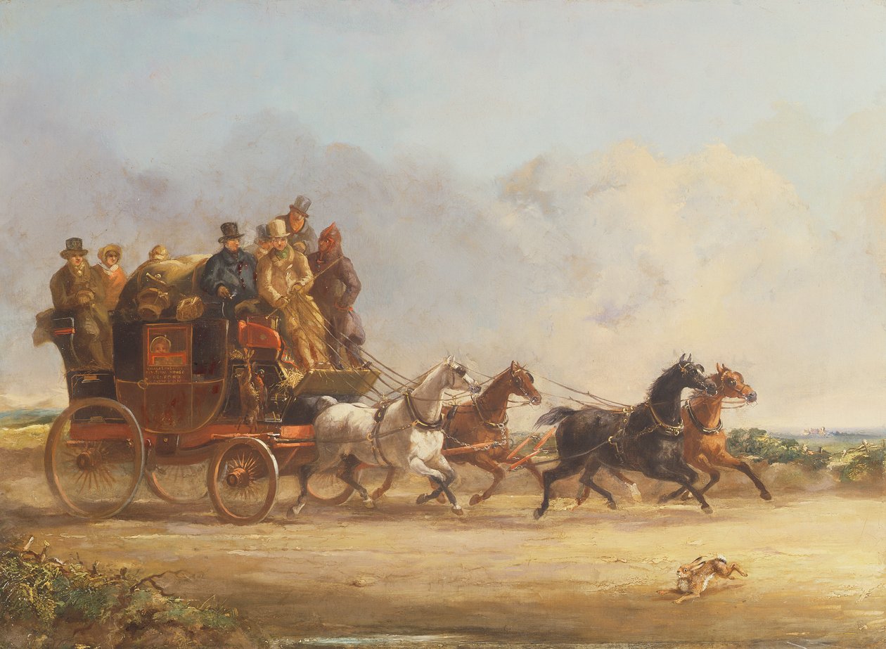 Mr Charles Higgins tränare och fyra av William Joseph Shayer