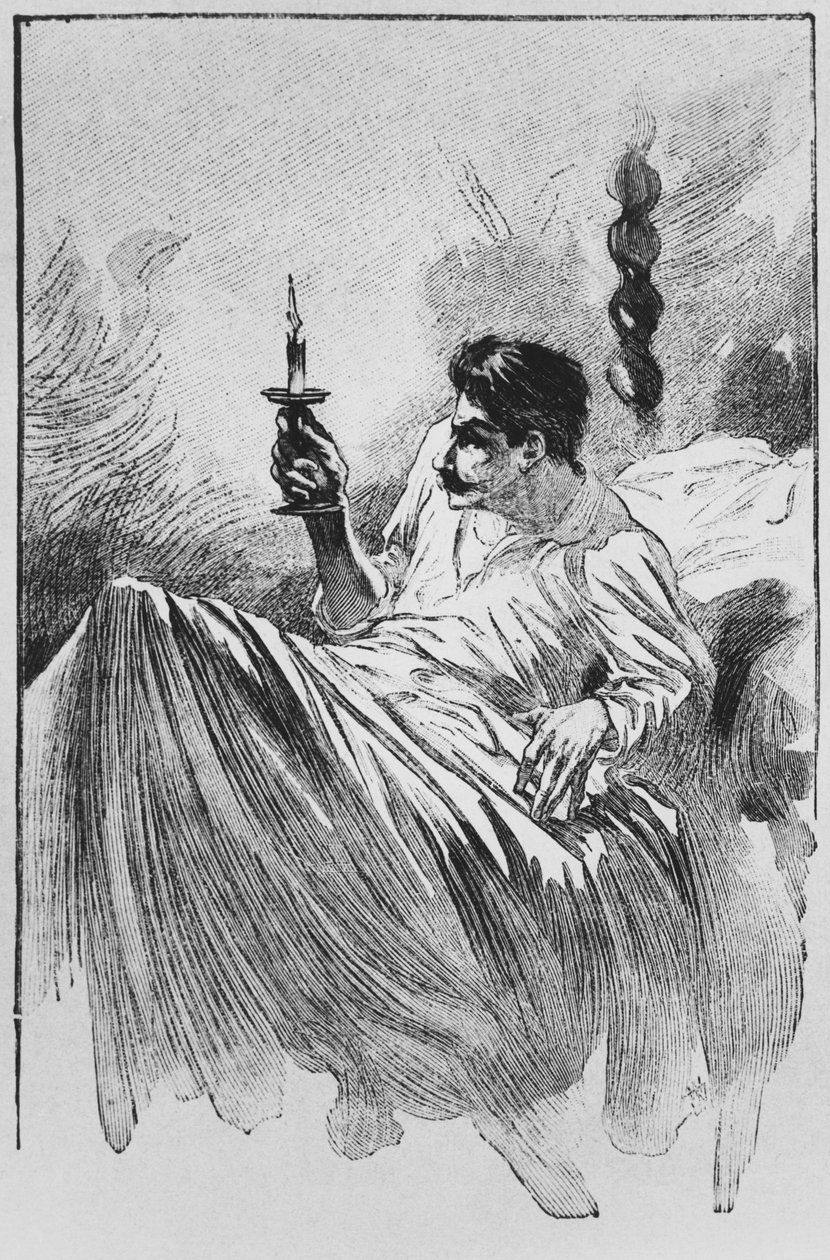 Berättaren i sängen, illustration från 