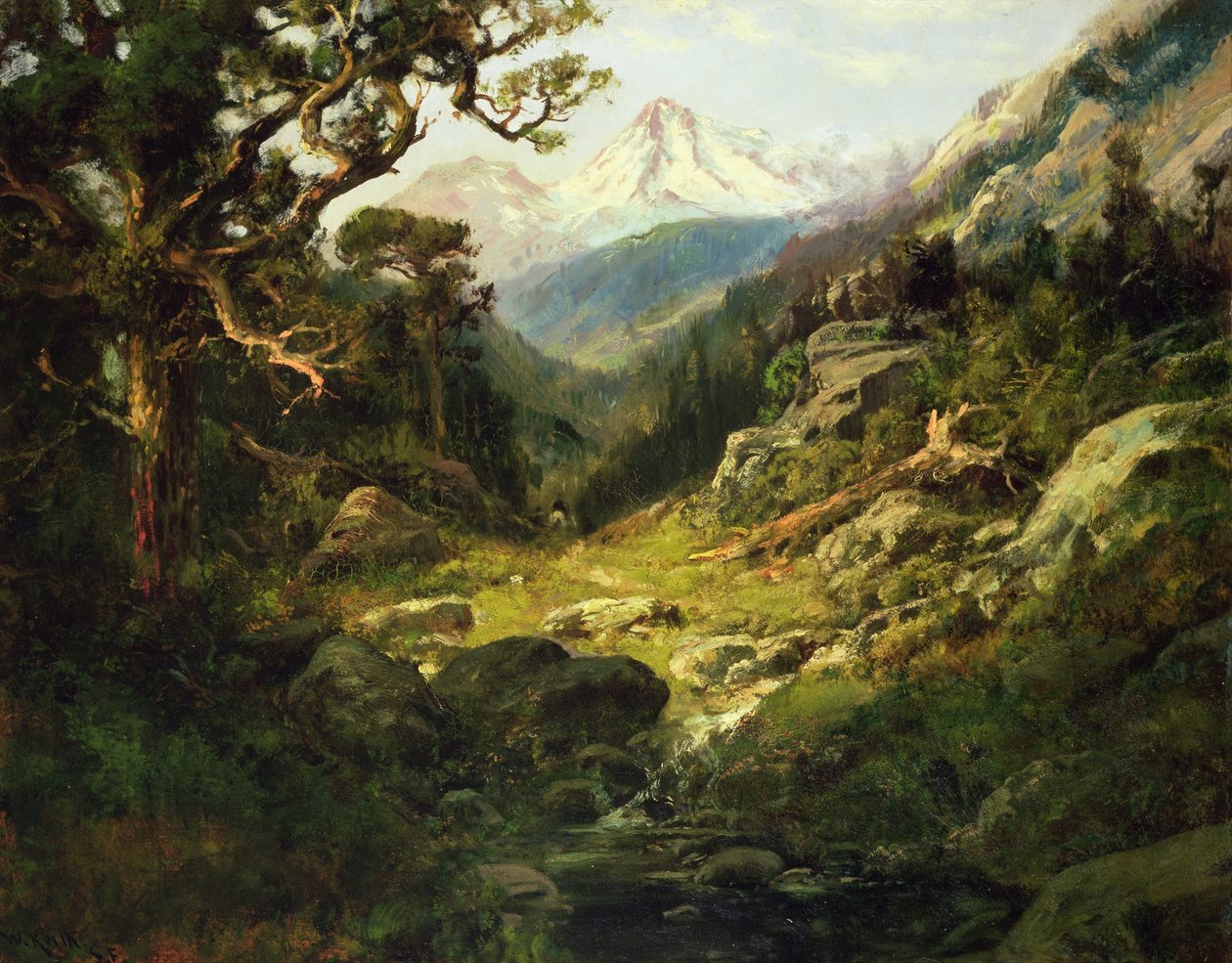 Landskap med Mount Shasta av William Keith