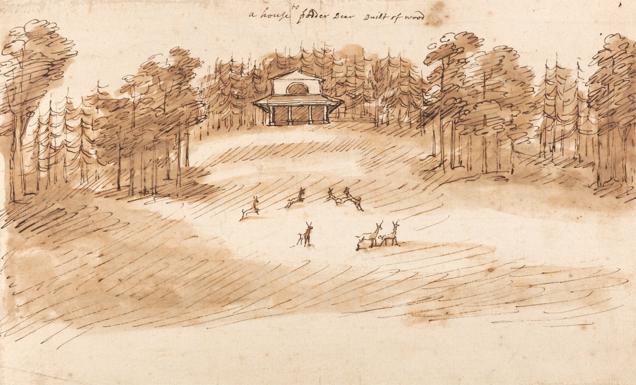 Design för en paviljong i en Deer Park av William Kent