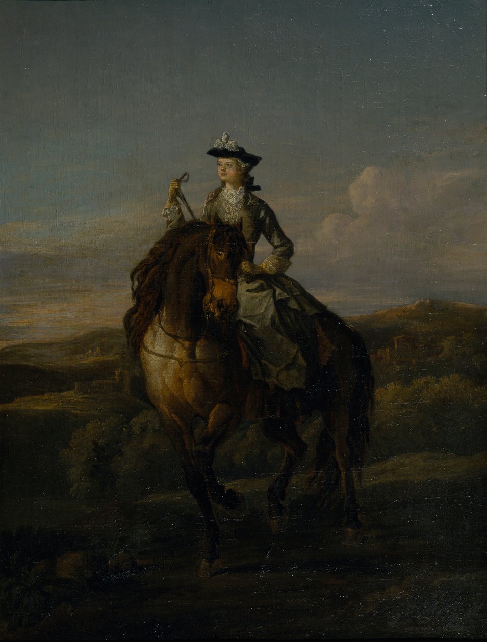Ridsporträtt av Charlotte Boyle, marchioninna av Hartington av William Kent
