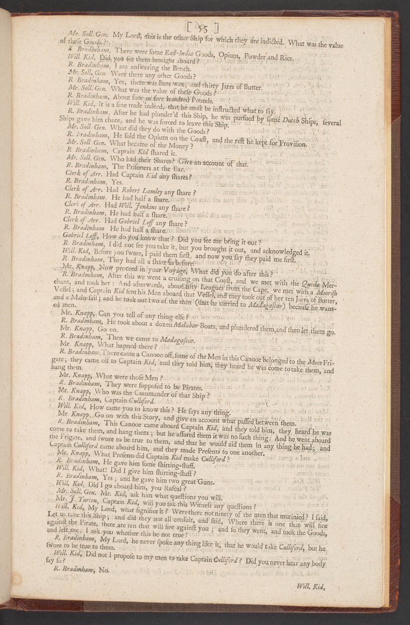 Rättegången, försöket och fördömandet av kapten William Kidd för mord och piratkopiering av William Kidd
