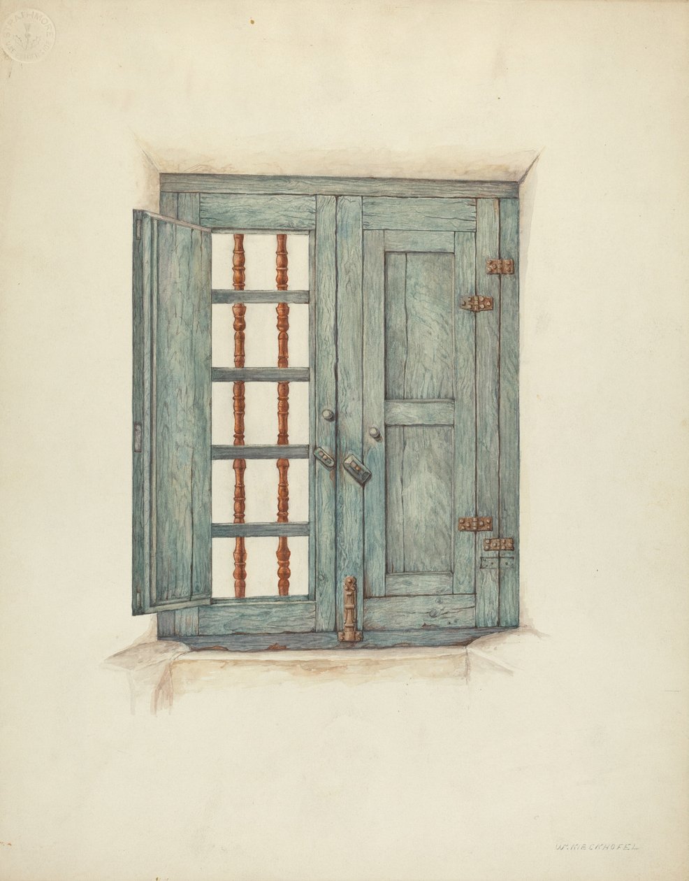 Fönsterluckor och detaljer, c. 1939. av William Kieckhofel