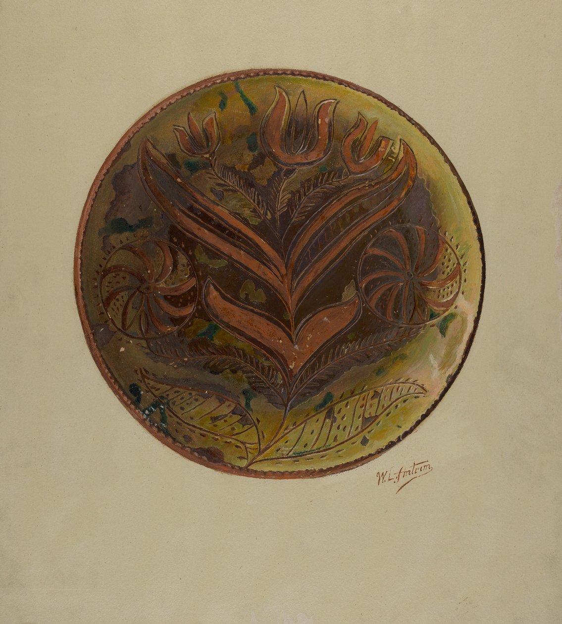 Pa. Tyska plattan, ca. 1937. av William L Antrim