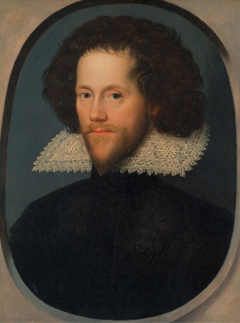 Porträtt av Grey Brydges, femte baron Chandos, av Sudeley Castle, Gloucestershire (1579–1621) av William Larkin