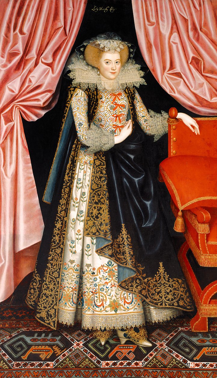 Troligen Elizabeth Cary, född Tanfield, ca 1615 (olja på duk) av William Larkin
