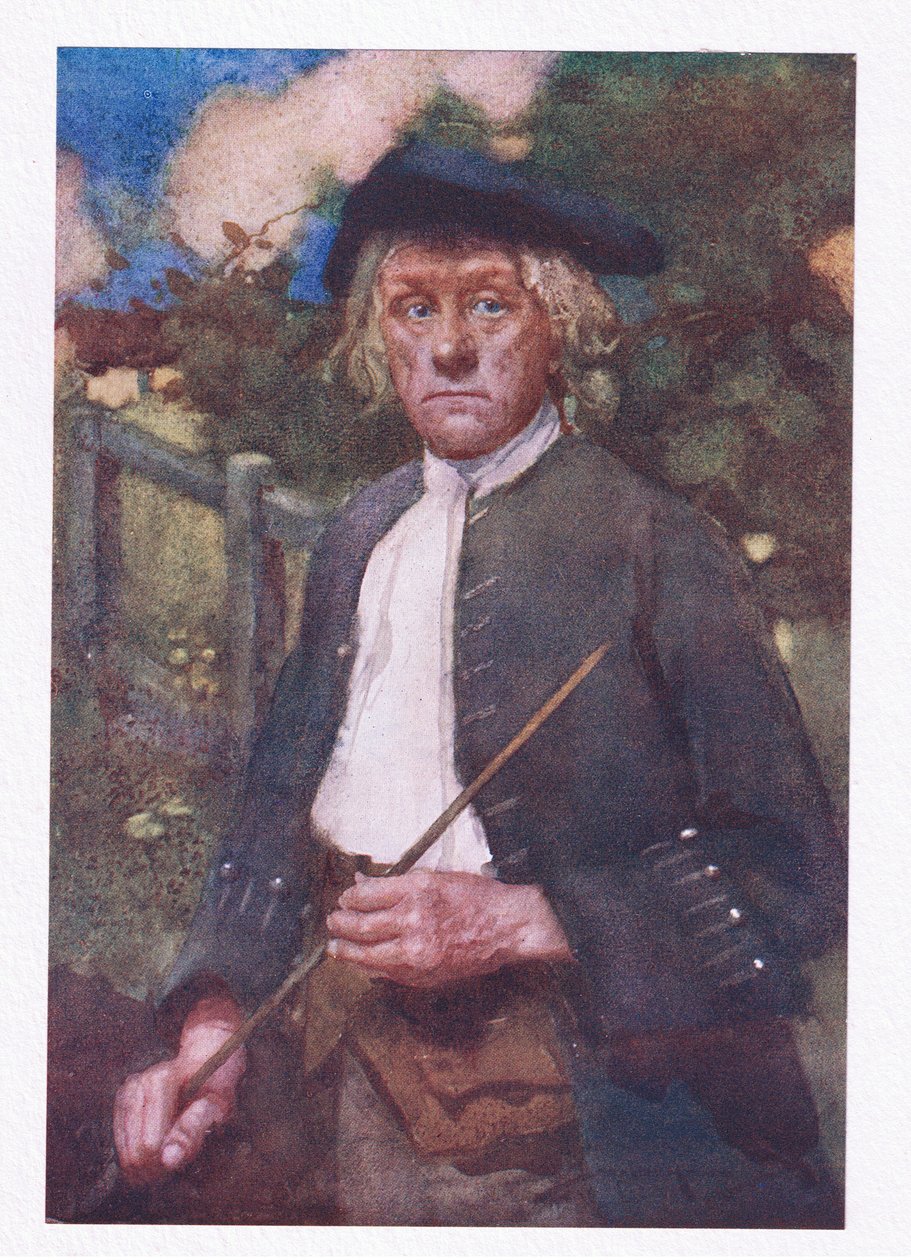 Han var en allvarlig man och sträng att se (färg litho) av William Lee Hankey