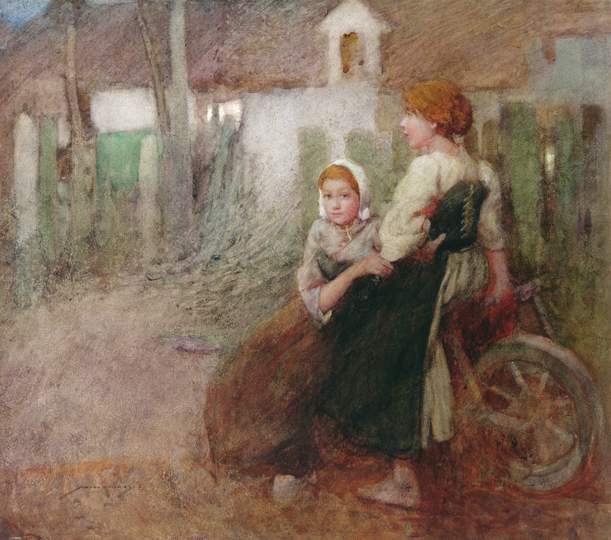 Kvällsljus (akvarell på papper) av William Lee Hankey