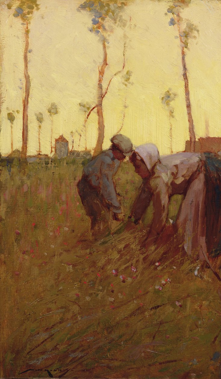 Hay Time (olja på duk) av William Lee Hankey
