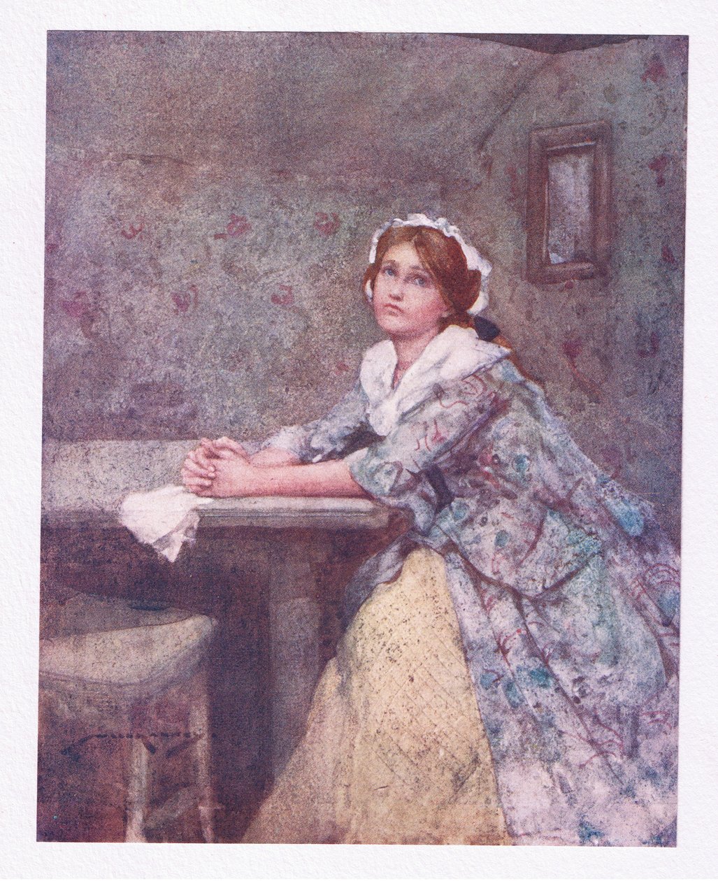Hans underbara dotter, vackrare i sina tårar (färg litho) av William Lee Hankey