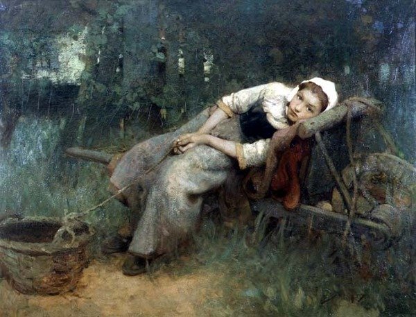In the Silent Woody Places by the Home that Gave me Birth, c.1906 (olja på duk) av William Lee Hankey