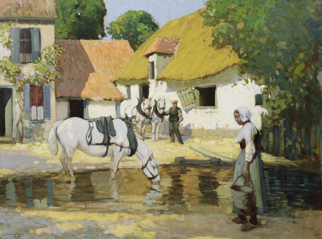 The Lower Court (olja på duk) av William Lee Hankey