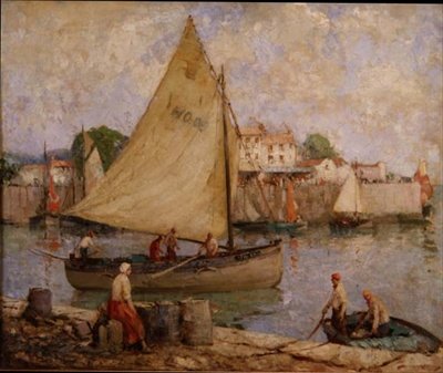 Iväg till fiskeplatsen, Honfleur av William Lee Hankey