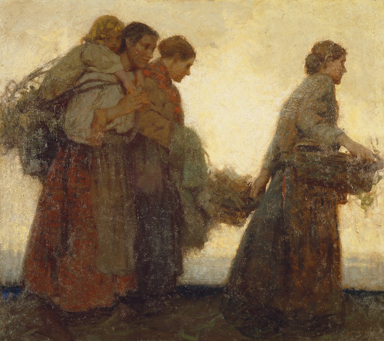 På dykarna, c.1910 (olja på duk) av William Lee Hankey