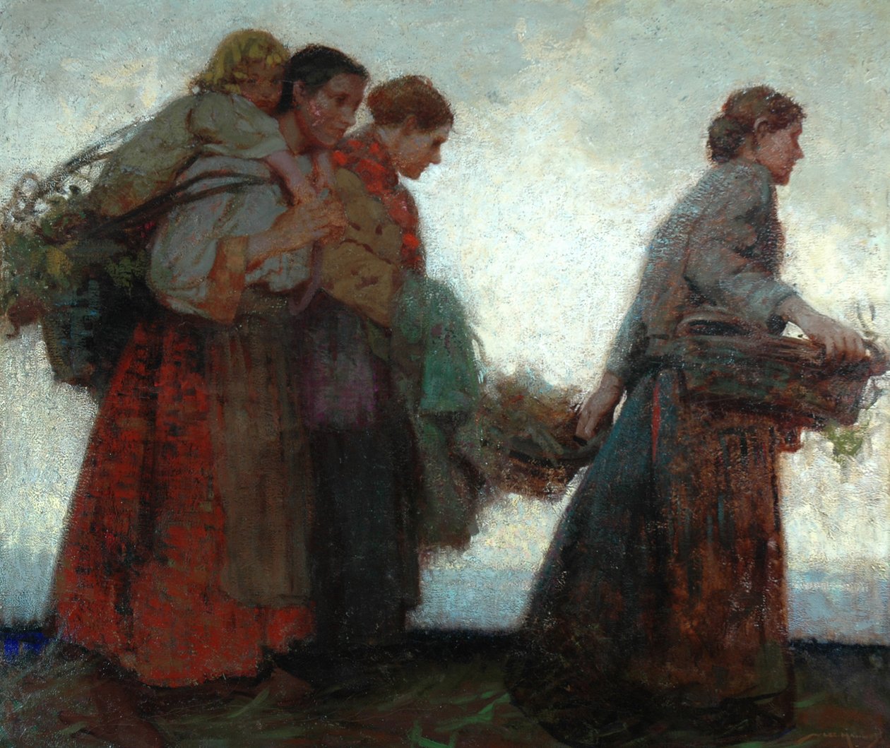 På vallarna (olja på duk) av William Lee Hankey
