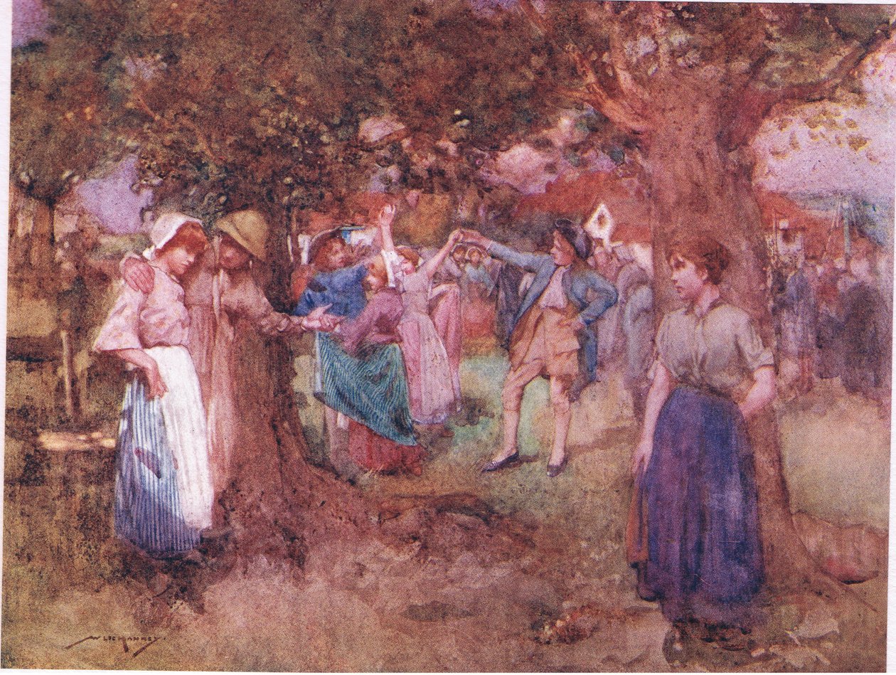 Det dansande paret, som helt enkelt sökte rykte, genom att hålla ut för att trötta ut varandra (färg litho) av William Lee Hankey