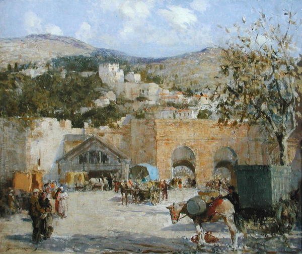 Vattenbärare i Gibraltar (olja på duk) av William Lee Hankey