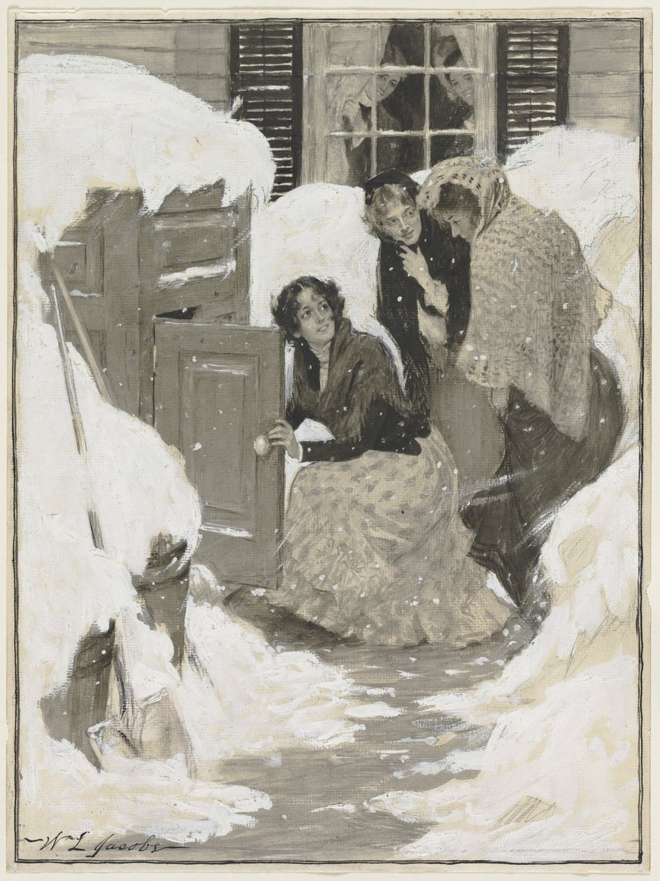Skiss för en bokillustration av William Leroy Jacobs