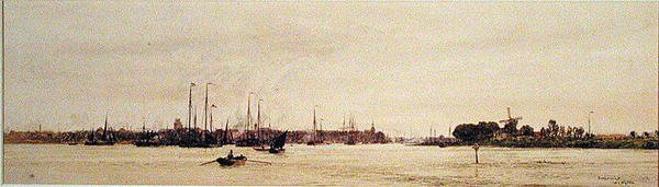 Dordrecht (akvarell på papper) av William Lionel Wyllie