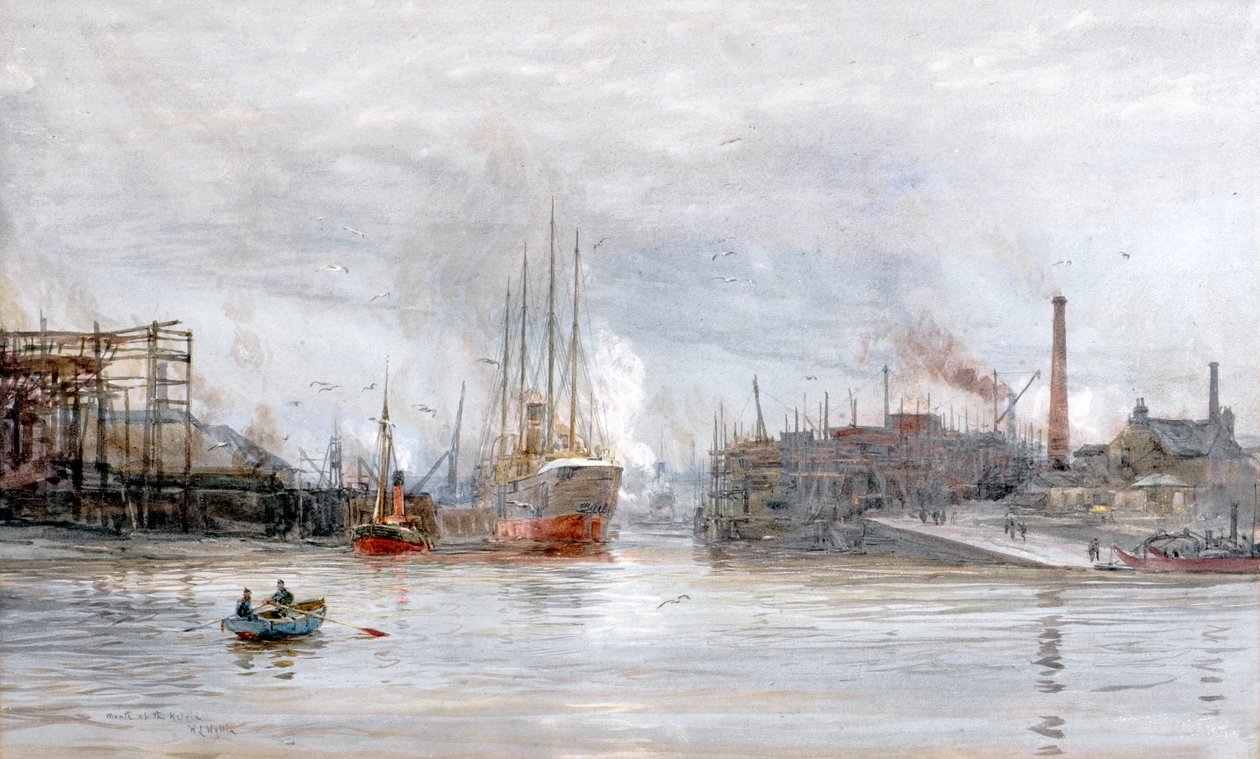 Kelvins mynning (akvarell) av William Lionel Wyllie