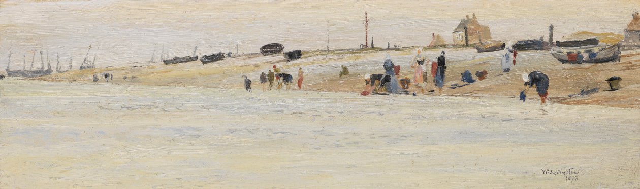 Tvättkvinnor på en strand, 1873 av William Lionel Wyllie