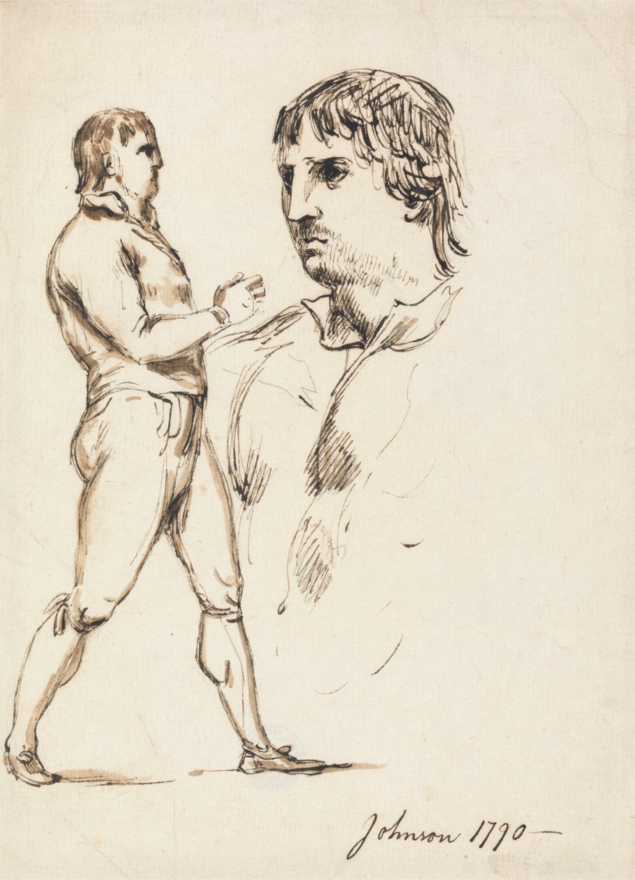Porträtt av pugilisten Johnson av William Lock Ii