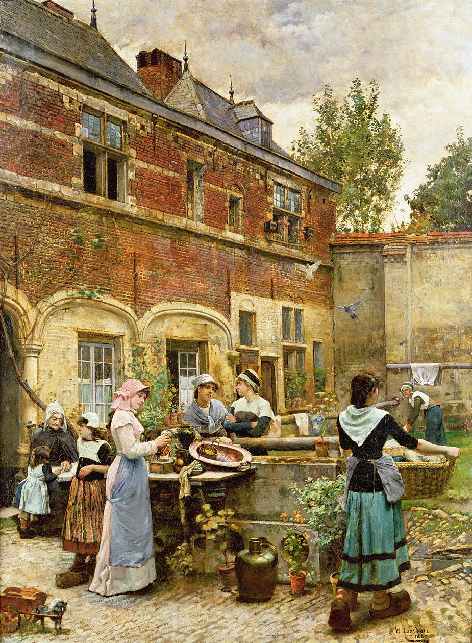 Almshus, Antwerpen, 1880 av William Logsdail