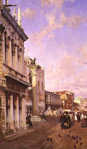 Lejonet från Sankt Markus, Venedig av William Logsdail