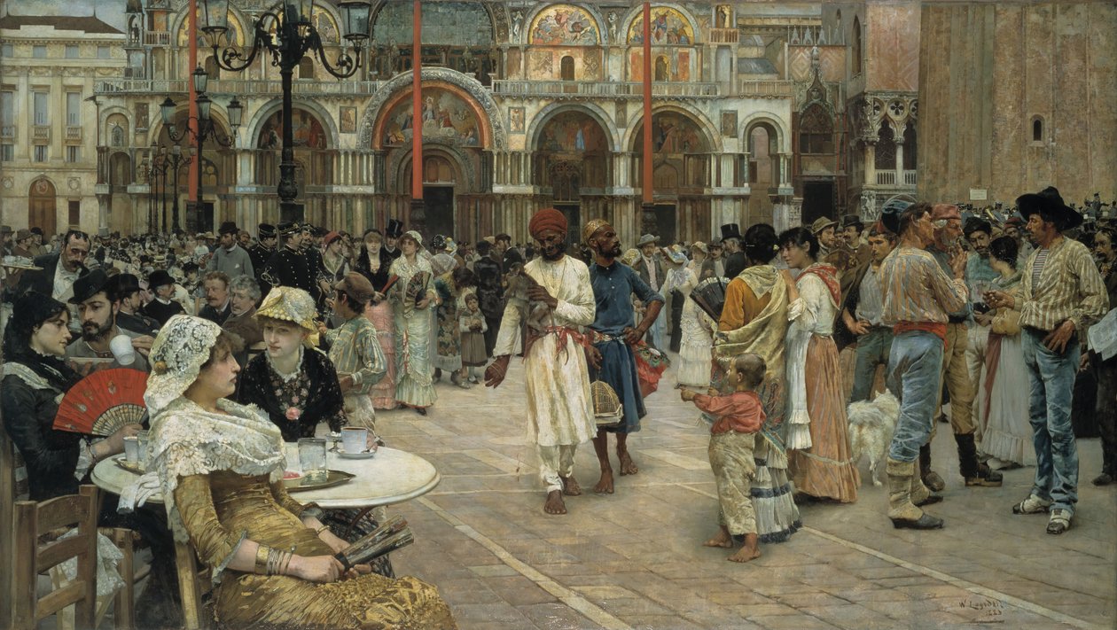 Markusplatsen, Venedig, 1883. av William Logsdail