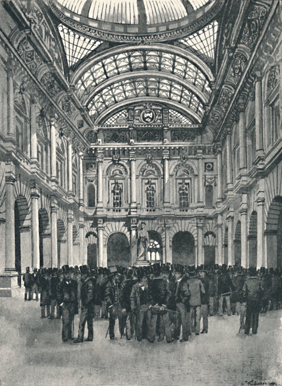 On Change - Royal Exchange, 1891 av William Luker