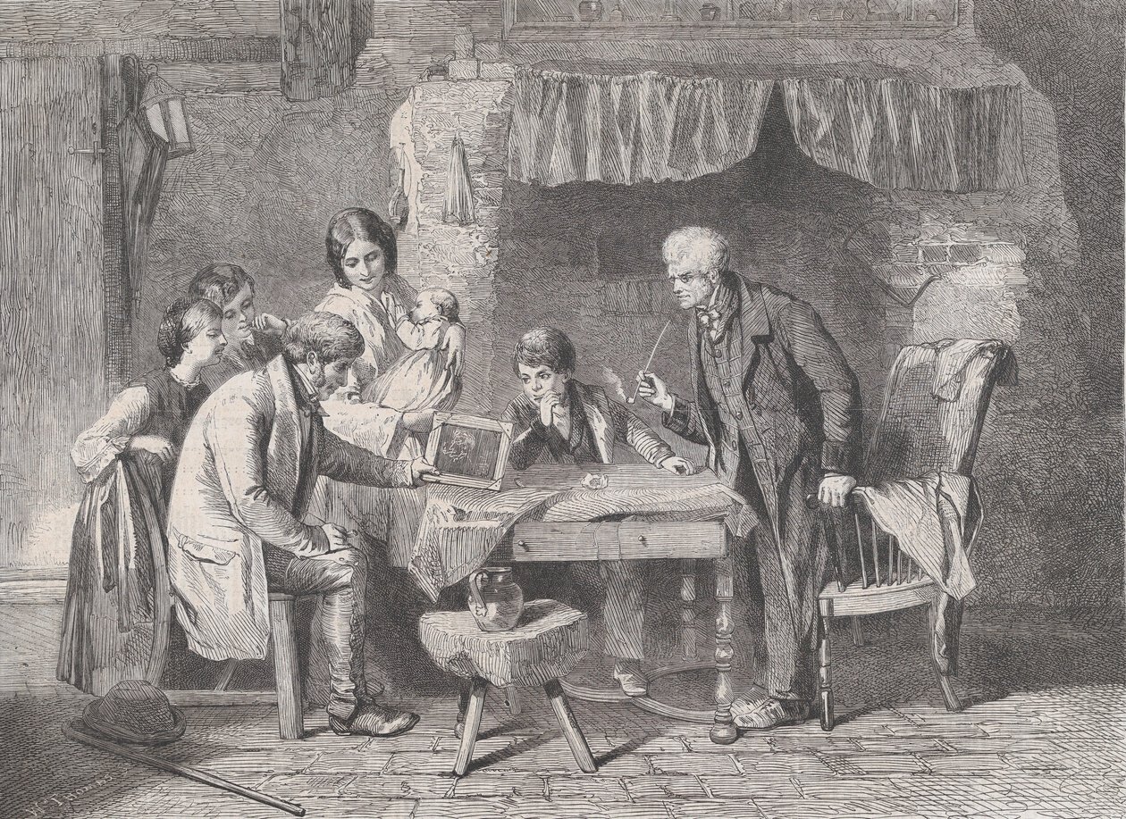 Farfars porträtt, från Illustrated London News, 4 januari 1862. av William Luson Thomas