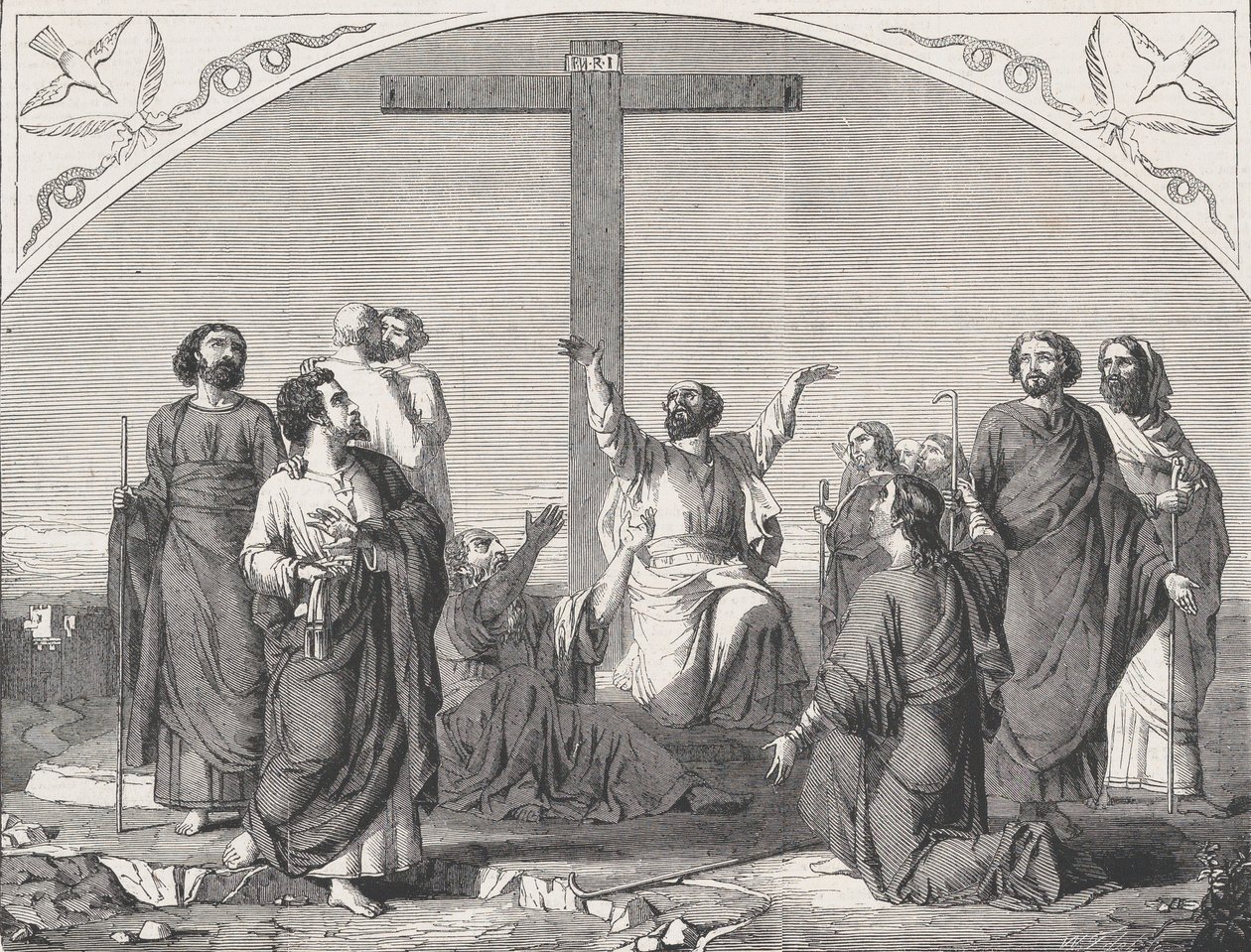 The Mission of the Apostles, från Illustrated London News, 30 oktober 1865. av William Luson Thomas