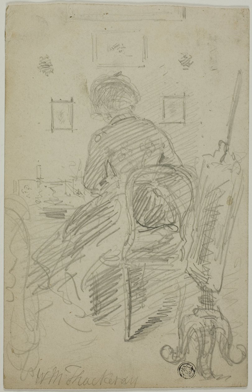 Lady Writing (bakifrån) av William Makepeace Thackeray