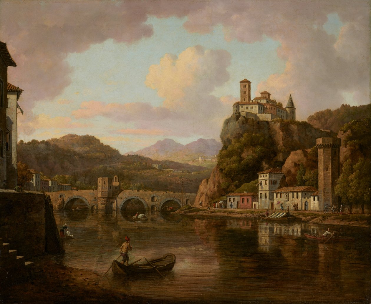 Slott vid floden Rhône, Frankrike av William Marlow