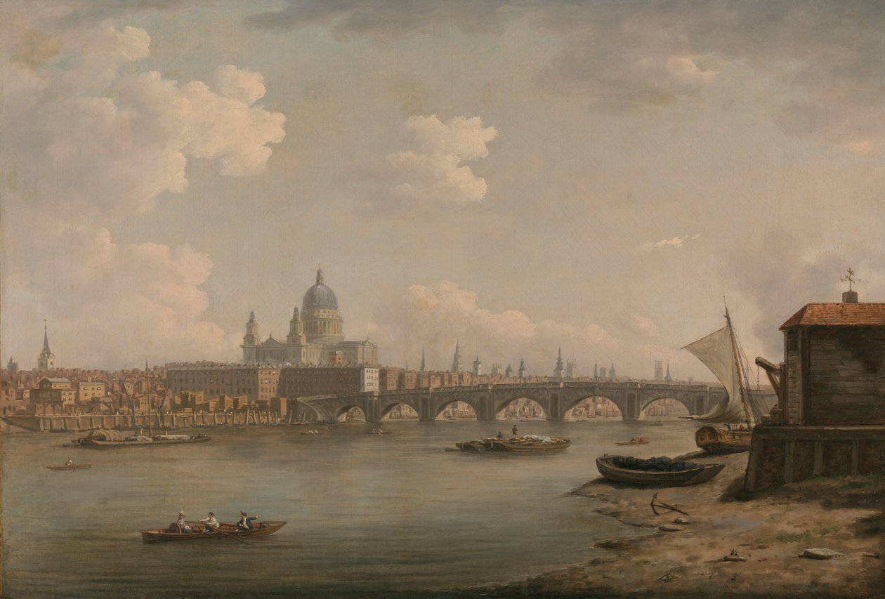 St. Pauls och Blackfriars Bridge av William Marlow